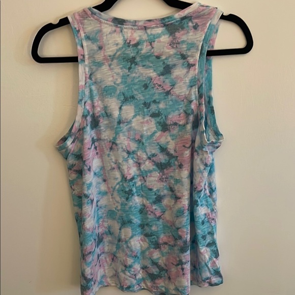 Joe Fresh Blue and Pink Sleeveless Muscle Tee - Picture 3 of 3
